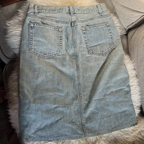 90s vintage Denim GAP skirt Sz 4. Light wash - Picture 6 of 8